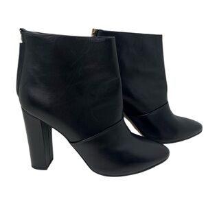 J. Crew Adele Black Leather Ankle High Heel Boots